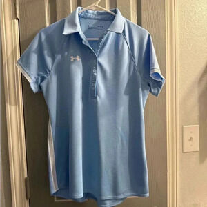 Under Armour Women’s Golf Loose Top Heatgear in light blue. Size Med NWOT